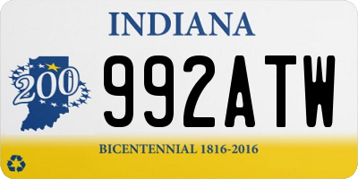 IN license plate 992ATW