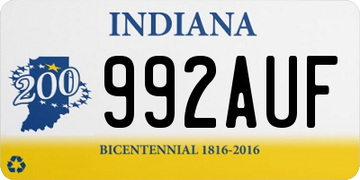 IN license plate 992AUF