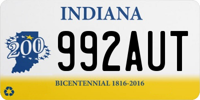 IN license plate 992AUT