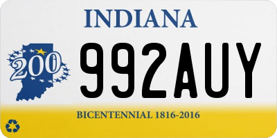 IN license plate 992AUY