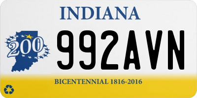 IN license plate 992AVN