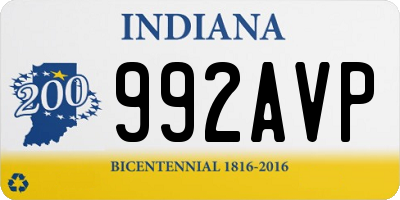 IN license plate 992AVP