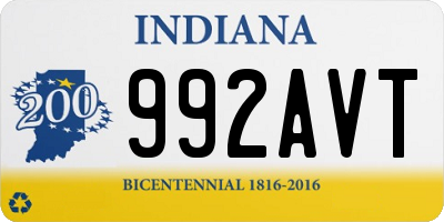 IN license plate 992AVT