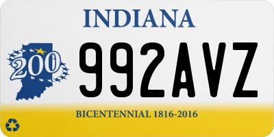 IN license plate 992AVZ