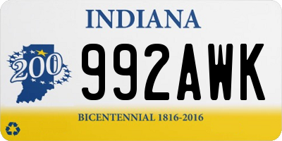 IN license plate 992AWK