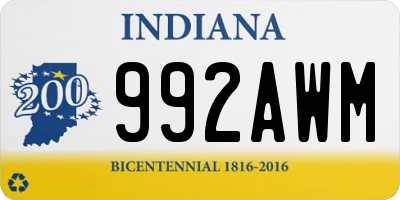 IN license plate 992AWM