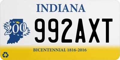 IN license plate 992AXT