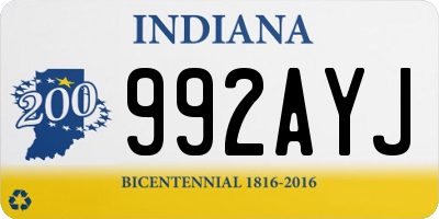 IN license plate 992AYJ