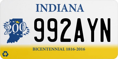 IN license plate 992AYN