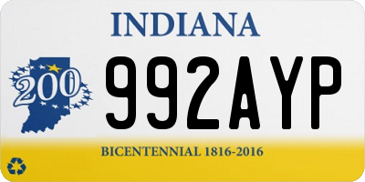 IN license plate 992AYP