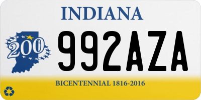 IN license plate 992AZA