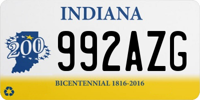 IN license plate 992AZG