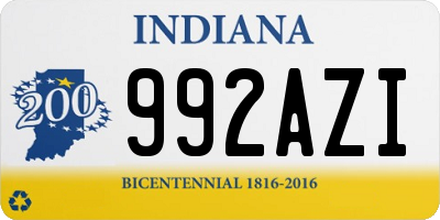 IN license plate 992AZI