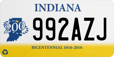 IN license plate 992AZJ