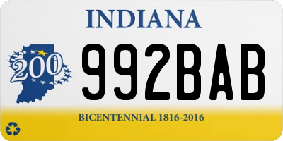 IN license plate 992BAB