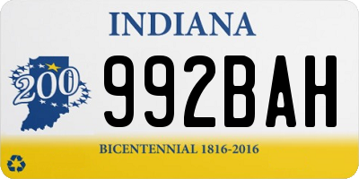 IN license plate 992BAH