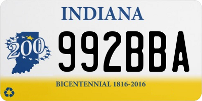 IN license plate 992BBA