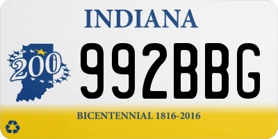 IN license plate 992BBG