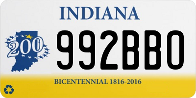 IN license plate 992BBO