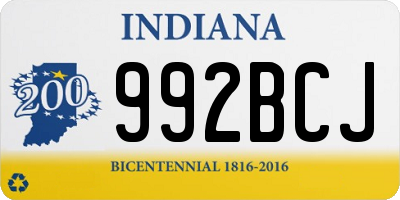 IN license plate 992BCJ