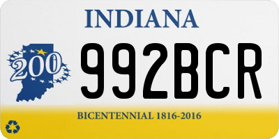 IN license plate 992BCR