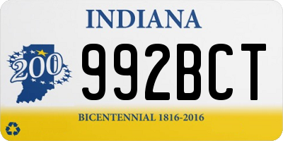 IN license plate 992BCT