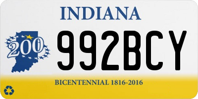 IN license plate 992BCY