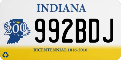 IN license plate 992BDJ