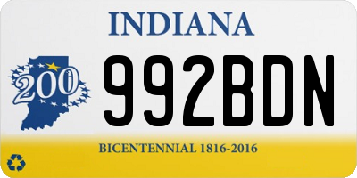 IN license plate 992BDN