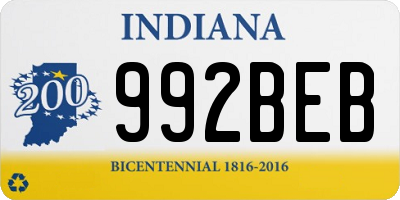 IN license plate 992BEB