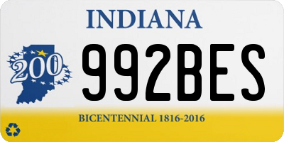 IN license plate 992BES