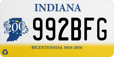 IN license plate 992BFG