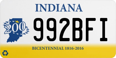 IN license plate 992BFI