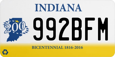 IN license plate 992BFM