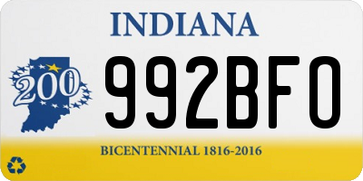 IN license plate 992BFO