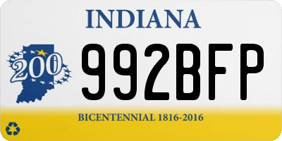 IN license plate 992BFP
