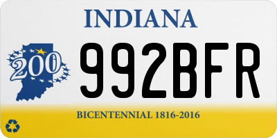 IN license plate 992BFR