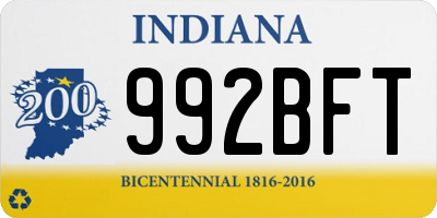 IN license plate 992BFT