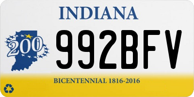 IN license plate 992BFV