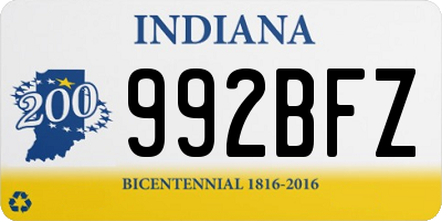 IN license plate 992BFZ