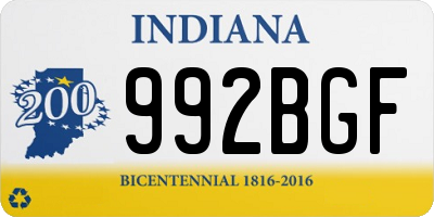 IN license plate 992BGF