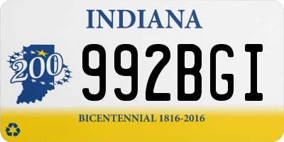 IN license plate 992BGI