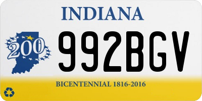IN license plate 992BGV