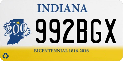 IN license plate 992BGX