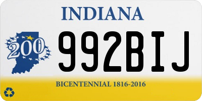 IN license plate 992BIJ