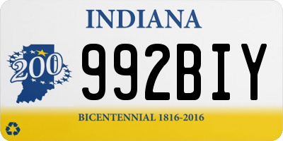 IN license plate 992BIY