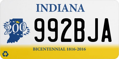 IN license plate 992BJA