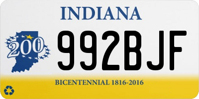 IN license plate 992BJF