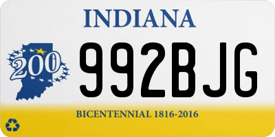 IN license plate 992BJG