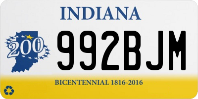 IN license plate 992BJM